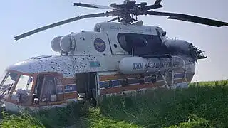 В Павлодарской области вертолет Ми-8 совершил жесткую посадку